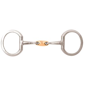 JP Korsteel Stainless Steel Copper Oval Link Eggbutt Snaffle Bit