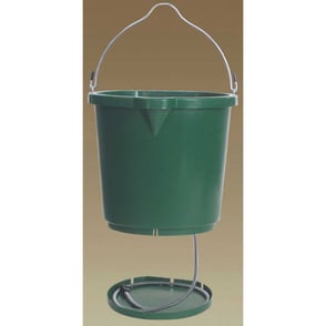 Heated Flatback Bucket Five Gallons Green