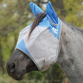 Cashel Crusader Standard Blue Fly Mask with Ears