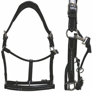 HDR Padded Leather Crystal Halter