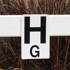Burlingham Arena Rail Letters Set of 8