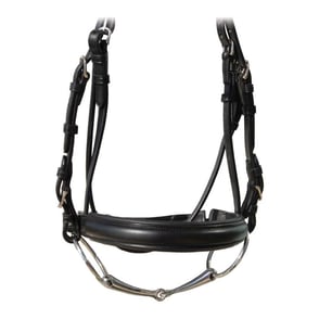 Vespucci Plain Raised Noseband with Crank