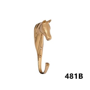 Burlingham Brass Horse Head Hook
