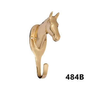 Burlingham Brass Large Horse Head Hook