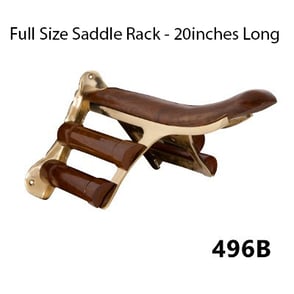 Burlingham Brass w/ Wood Saddle Rack