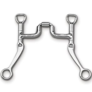 Myler Flat Shank Sweet Iron Correction Port Barrel