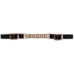 Nylon Curb Strap with 4-1/2" Flat Link Chain