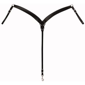 Weaver Black Leather Contoured Breast Collar