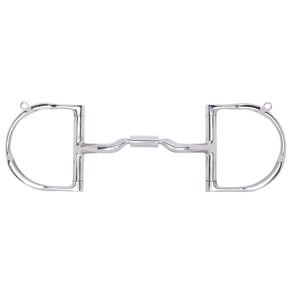 Myler Dee Snaffle w/Hooks and Low Port