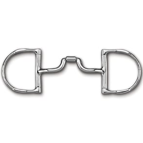 Myler Low-Port Narrow Copper Inlay Dee w/Hooks 5in