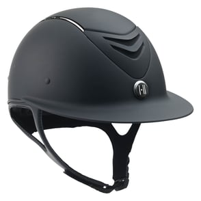 One K Defender Avance Chrome Stripe Helmet-Wide Brim