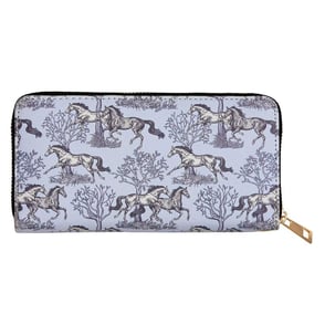 AWST Int'l Lila Blue Toile Clutch Wallet