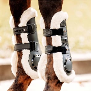 Back on Track Airflow Tendon Boots with Faux Fur