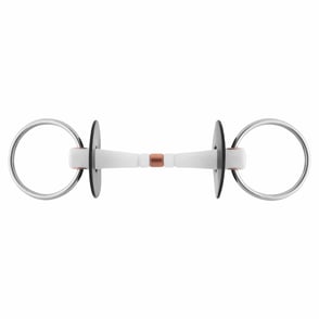Herm Sprenger Nathe Flexible Mullen Mouth Loose Ring Snaffle With Copper Middle Link