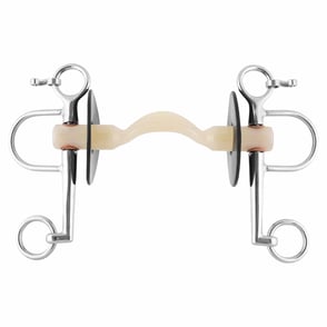 Herm Sprenger Nathe Ported Soft Mullen Mouth Pelham 20mm with Long Cheeks