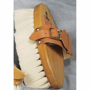 Vale Goat Hair Leather Strap Body Brush