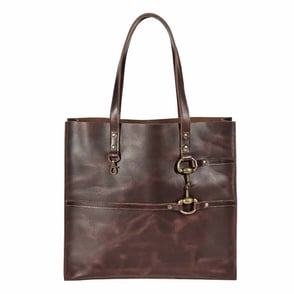 AWST Snaffle Bit Leather Tote Bag
