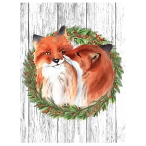 Christmas Card: Foxes