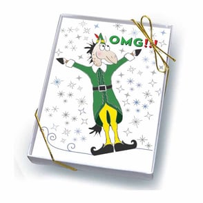 Christmas Card Box of 8: Horse Elf