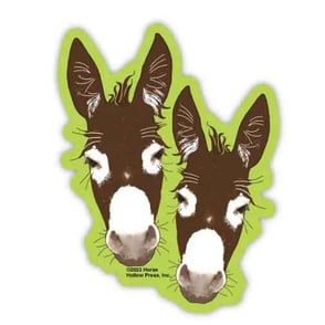 3-inch Sticker: Two Donkeys
