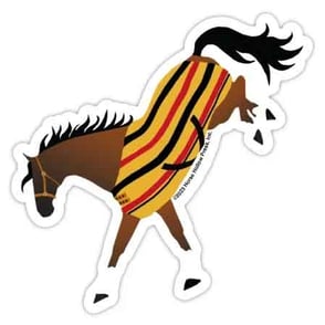 3-inch Sticker: Bucking Newmarket Horse