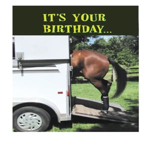 Birthday Card: Trailer Loading
