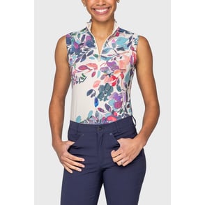 Kastel Sleeveless Ruched Back Tank