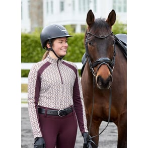 Kerrits First Level Quarter Zip Stretch Fleece Tech Top - Print