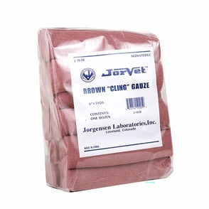 Jorvet Brown Cling Gauze 6in 12 Count