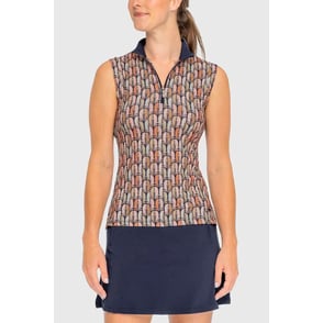 Kastel Sleeveless Ruched Back Tank