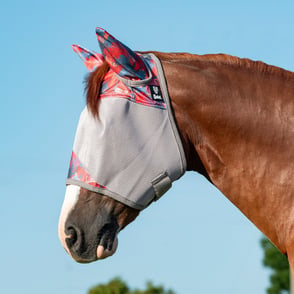 Cashel Crusader Standard Fly Mask with Ears-Patterned