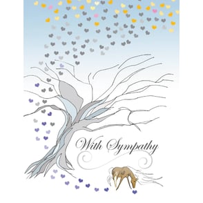 Sympathy Card: Tree of Hearts