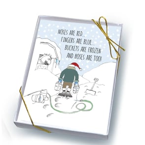 Christmas Card Box of 8: Frozen Noses and Fingers