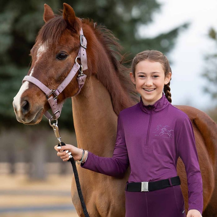 Kerrits Kids 'Ice Fil Lite' Long Sleeve Shirt in Black - Children's La – The Tried Equestrian