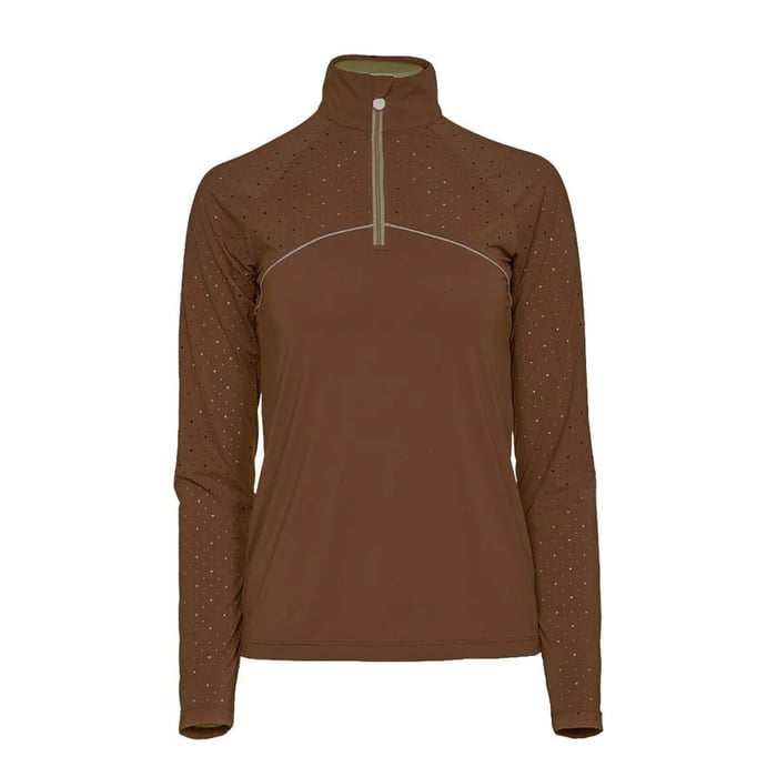 Dapplebay Lady 1/4 Zip Aircut Long Sleeve Riding Top