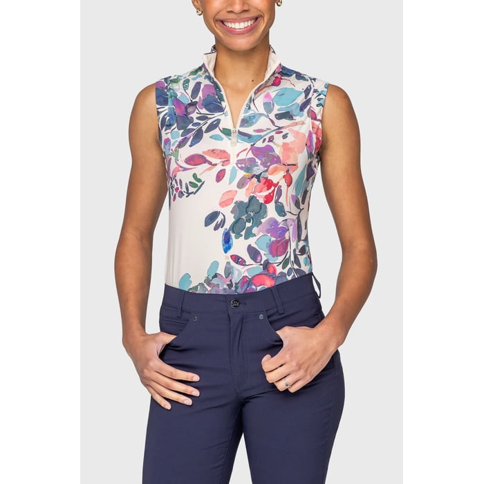 Kastel Sleeveless Ruched Back Tank