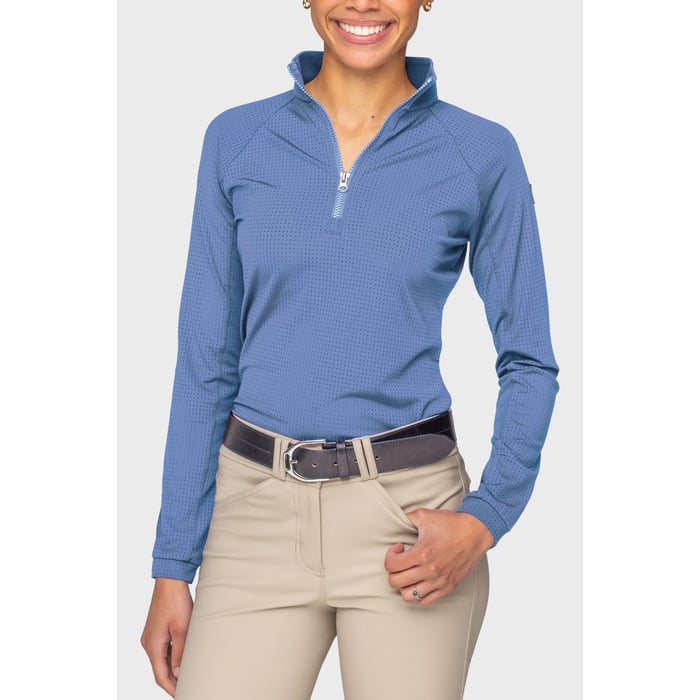 Kastel Long Sleeve Perforated Mesh 1/4 Zip