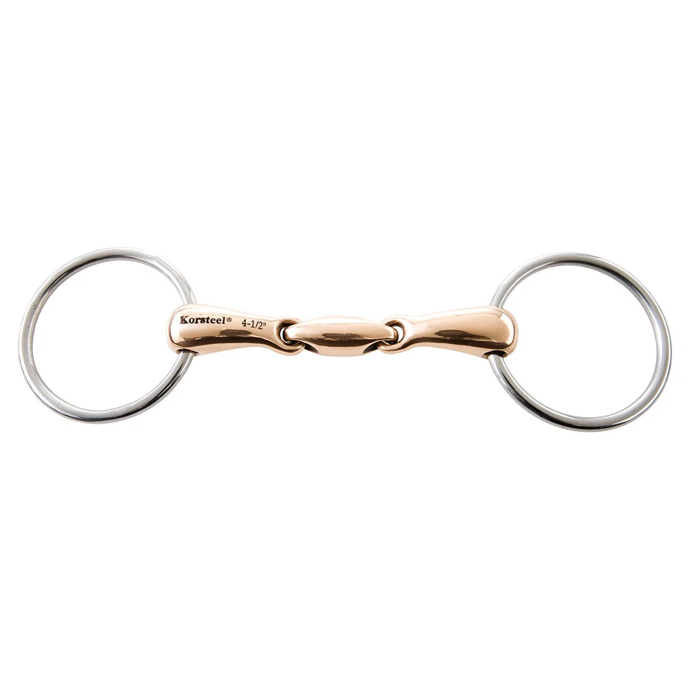 Korsteel JP Oval Copper Mouth Loose Ring Snaffle Bit