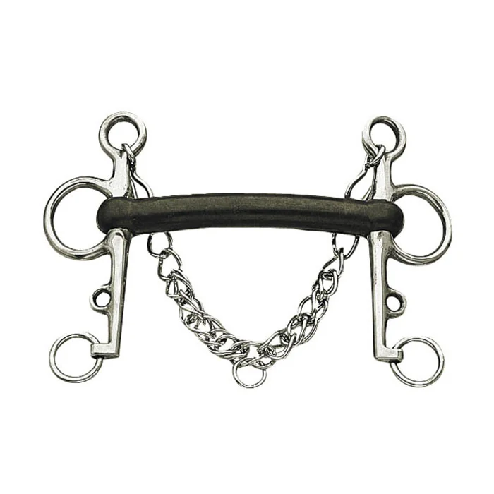 Korsteel Hard Rubber Mullen Mouth Pelham Bit