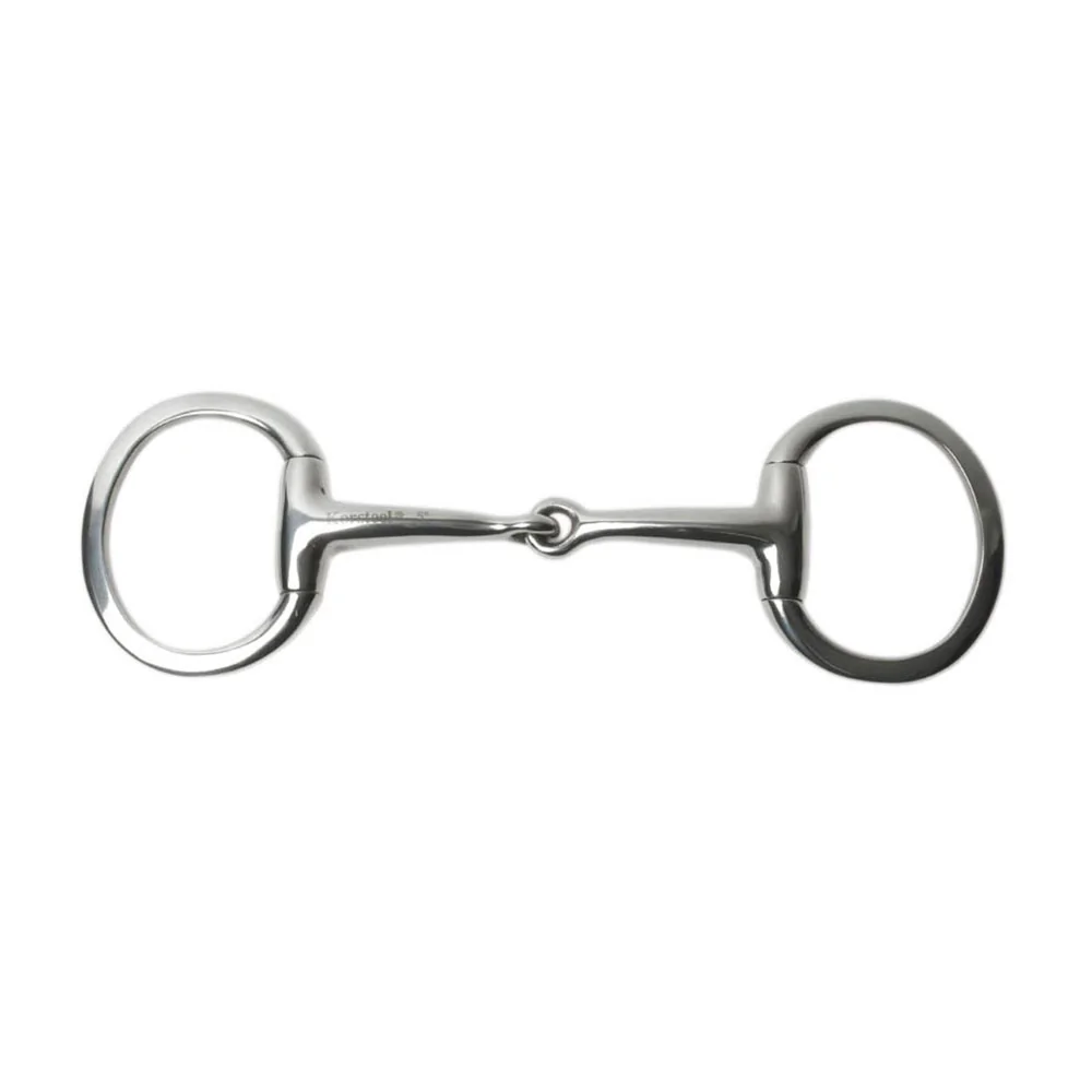 Korsteel Medium Weight Solid Mouth Eggbutt Snaffle