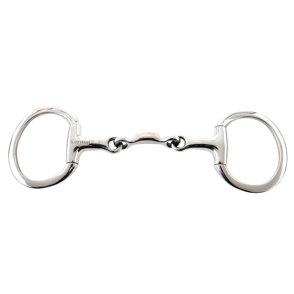 Korsteel Quarter Moon Copper Eggbutt Snaffle 5"