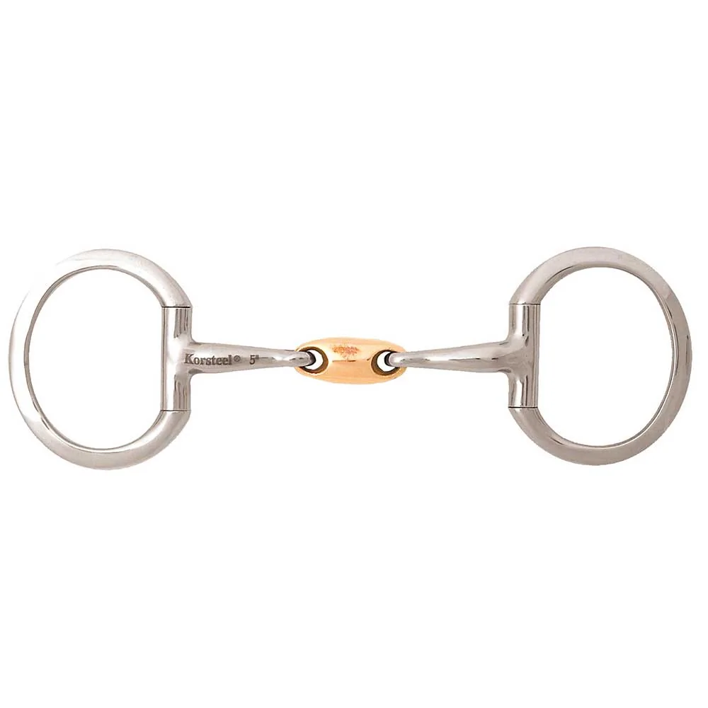 JP Korsteel Stainless Steel Copper Oval Link Eggbutt Snaffle Bit