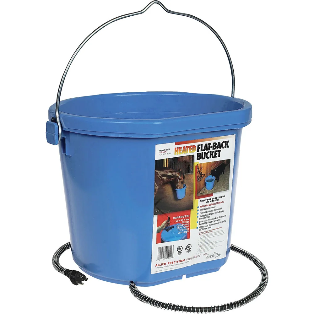 Heated Flatback Bucket Five Gallons