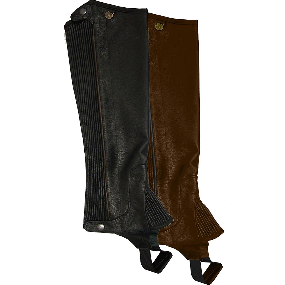 Ovation PRO Top Grain Leather Ribbed Half Chaps