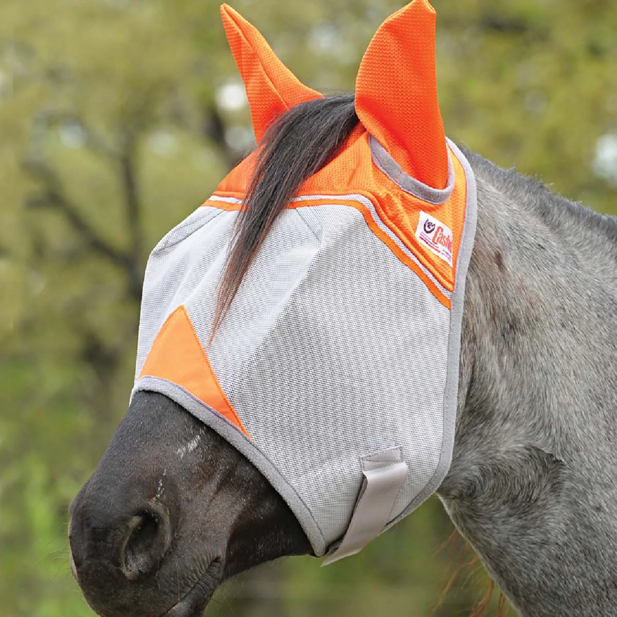 Cashel Crusader Standard Orange Fly Mask with Ears
