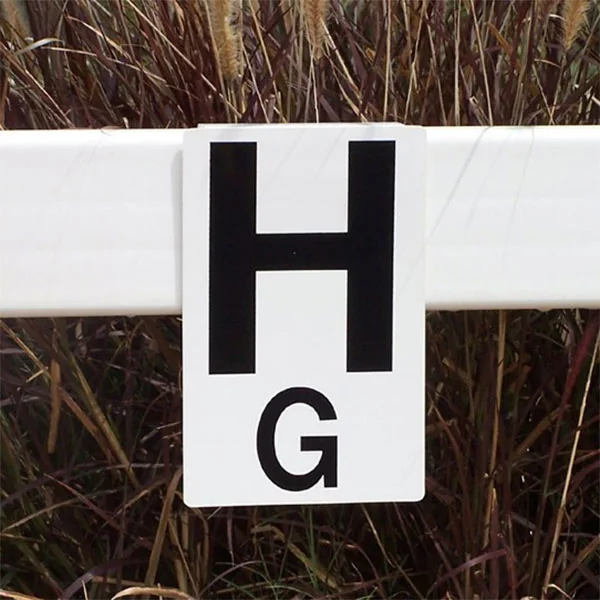Burlingham Arena Rail Letters Set of 8