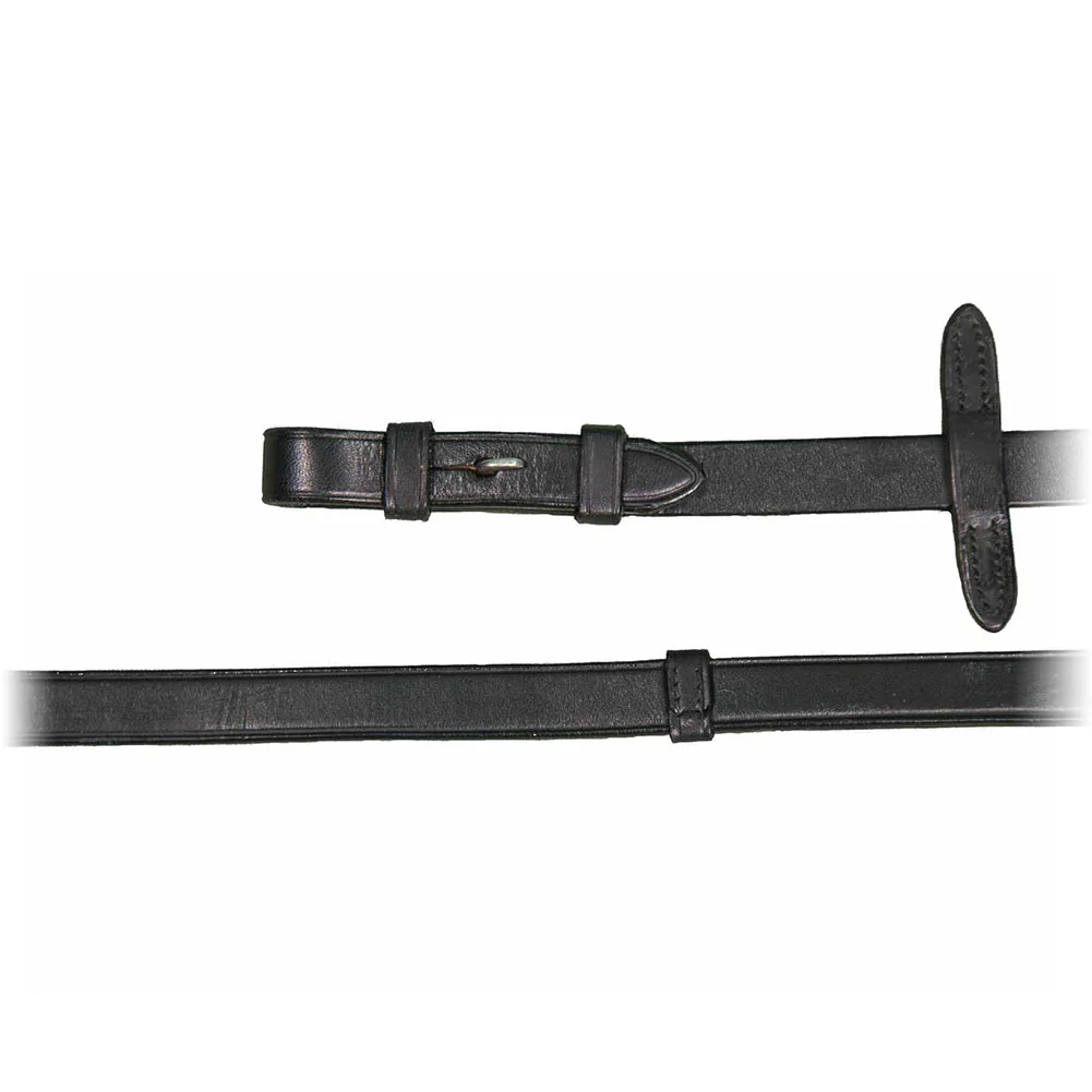 Vespucci Leather Reins with Grips and Hook Stud