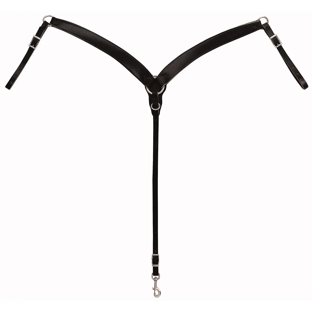 Weaver Black Leather Contoured Breast Collar