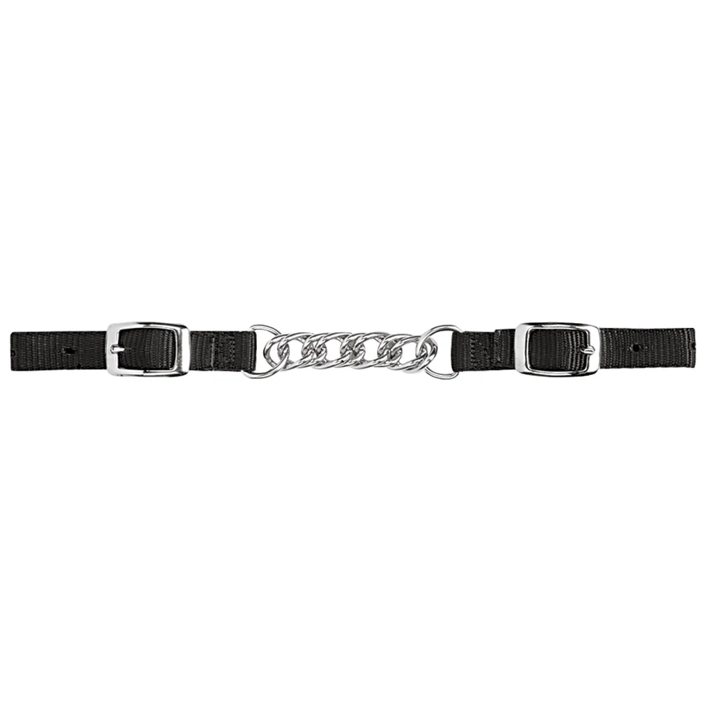 Weaver Nylon Curb Strap w/flat link chain