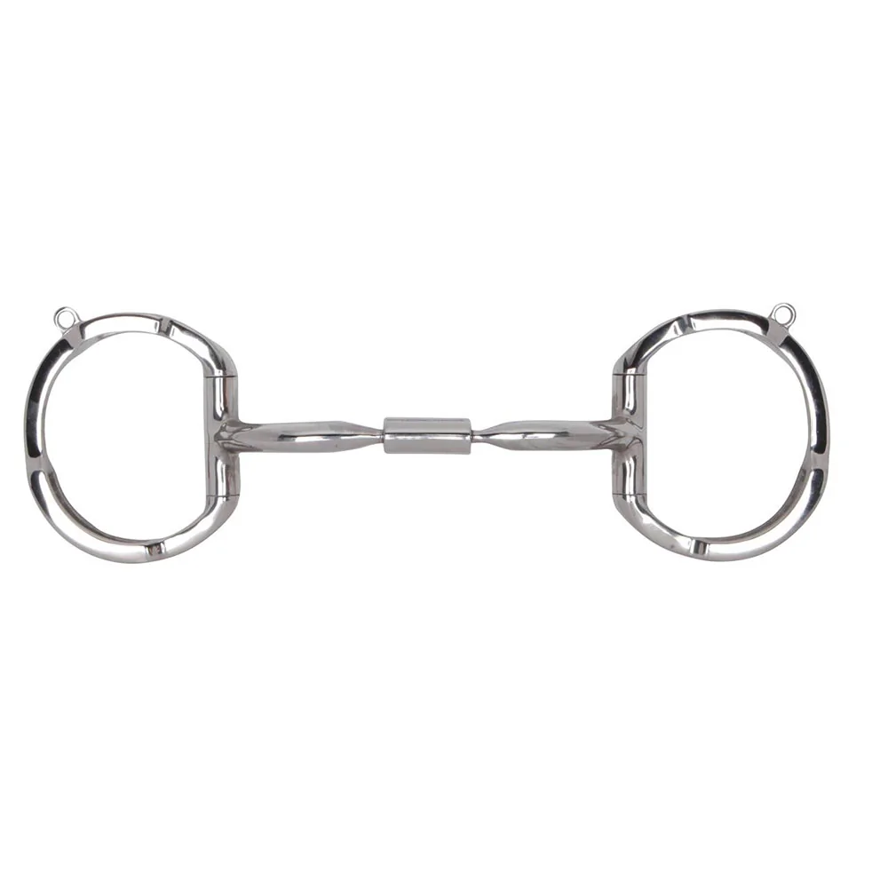 Myler Eggbutt w/Hooks Wide Barrel Copper Inlay
